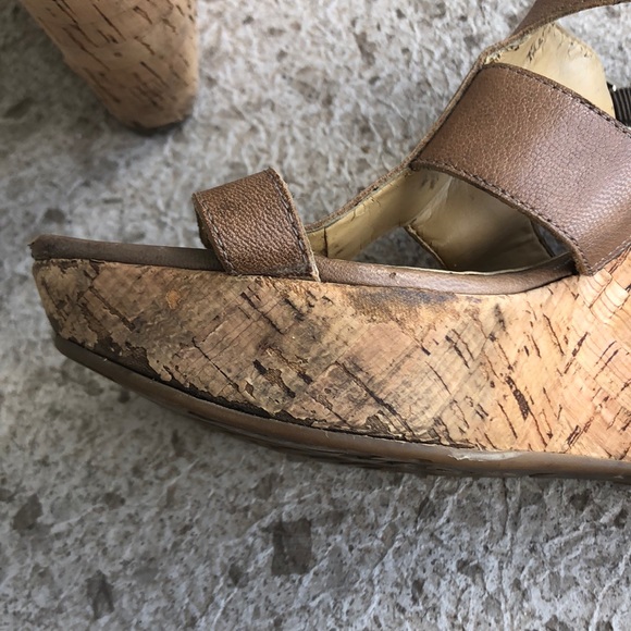 Nine West Entireo Faux Leather Sandal Wedges - Picture 5 of 7